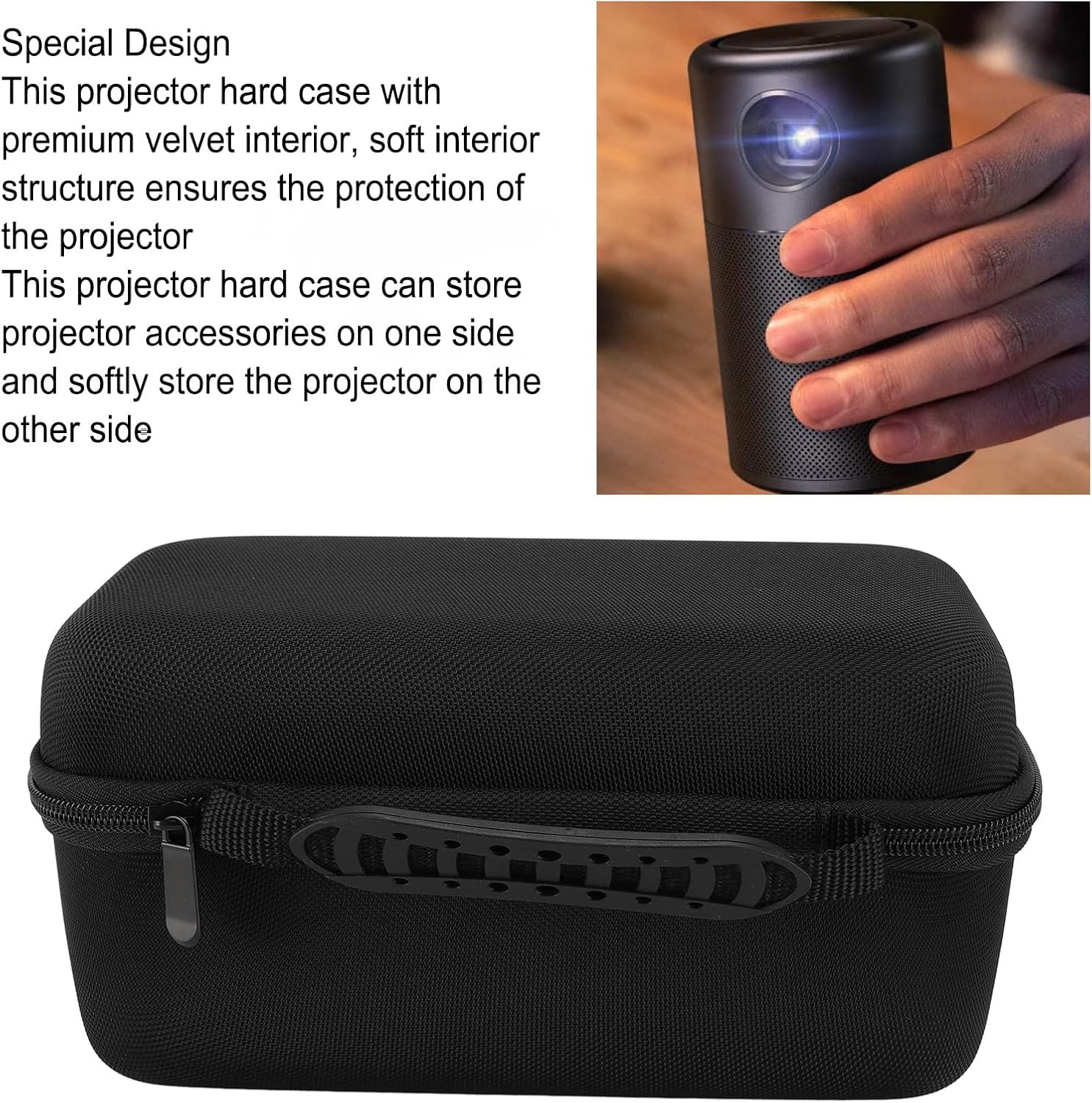 fosa Projector Carrying Case, Projector Storage Case, Projector Hard Case for Capsule 3 1080p Projector, for HY300 HY300 Pro HY320