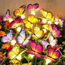 Solar Butterfly Lights Outdoor, Upgraded Solar Swaying Garden Light
