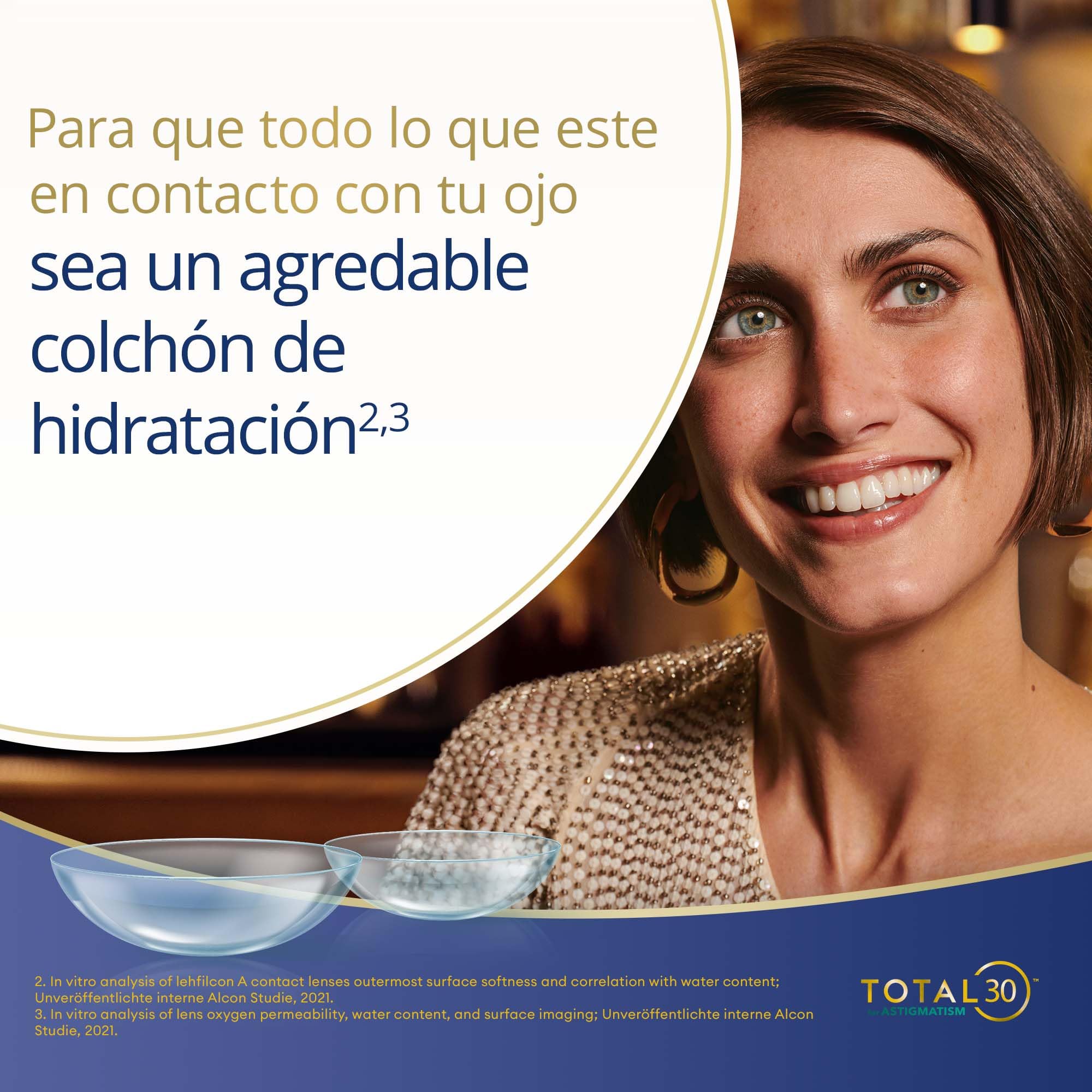 TOTAL30 for Astigmatism lentillas | 6 uds | cil 1.25 | eje 40 | -05.75 dpt | Lentes de contacto mensuales blandas que ofrecen una comodidad excepcional para la astigmatismo. R:8,6 mm; D; 14,5 mm