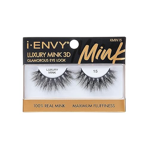 Miniatura 7 de i-ENVY Luxury Mink Collection - Pestañas postizas 100 de visón real aspecto glamoroso máxima esponjosidad ángulo multirizo 3D 14