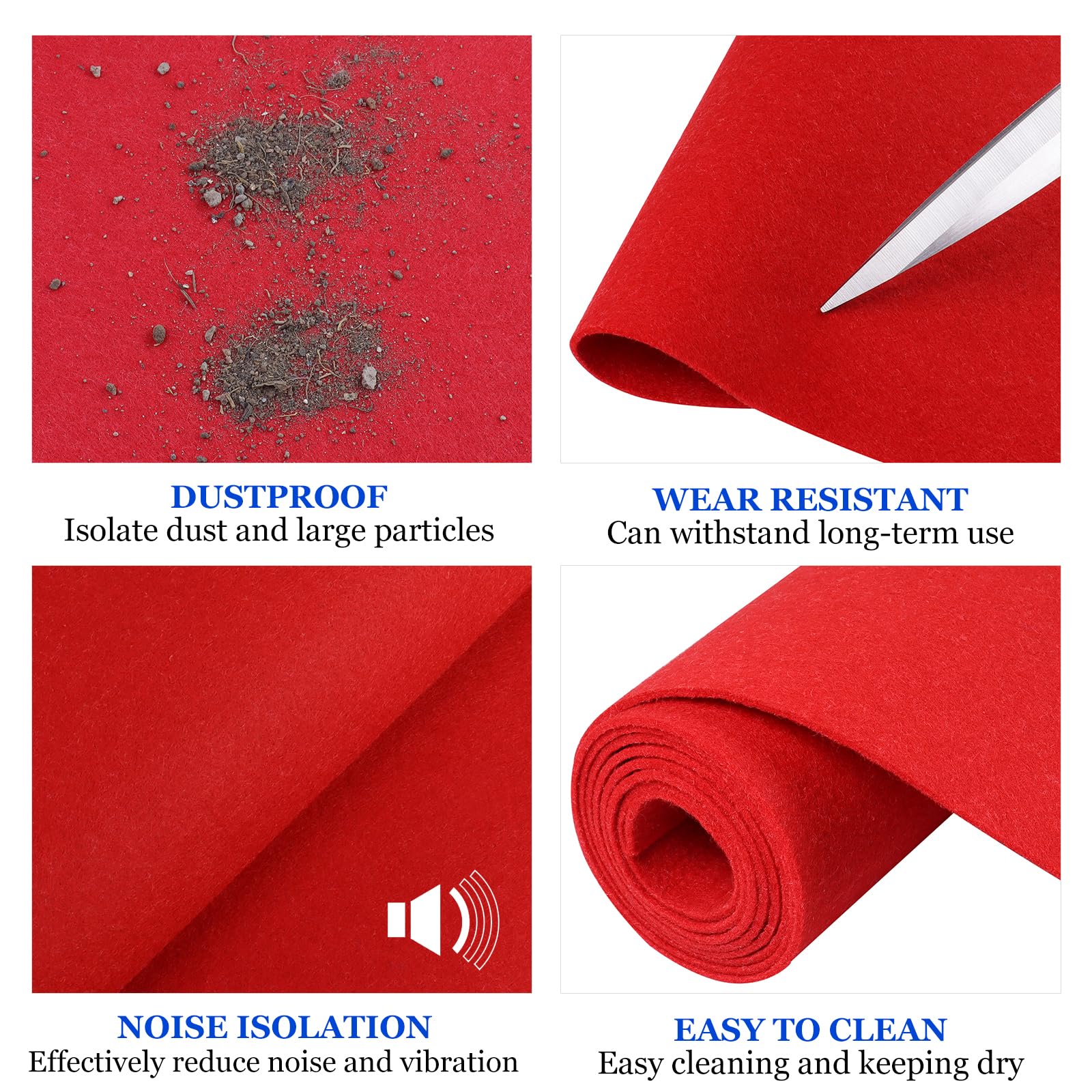 Polymat 10X3.75BLK 10 FEET x 3.75 FEET 10'X3.75' Black Non Woven Felt Fabric Roll 3.33 Yards Compatible with SubWoofer Speaker Box Enclosure, Trunk Liner, Crafts, Multipurpose Mat, Latex Backed Felt