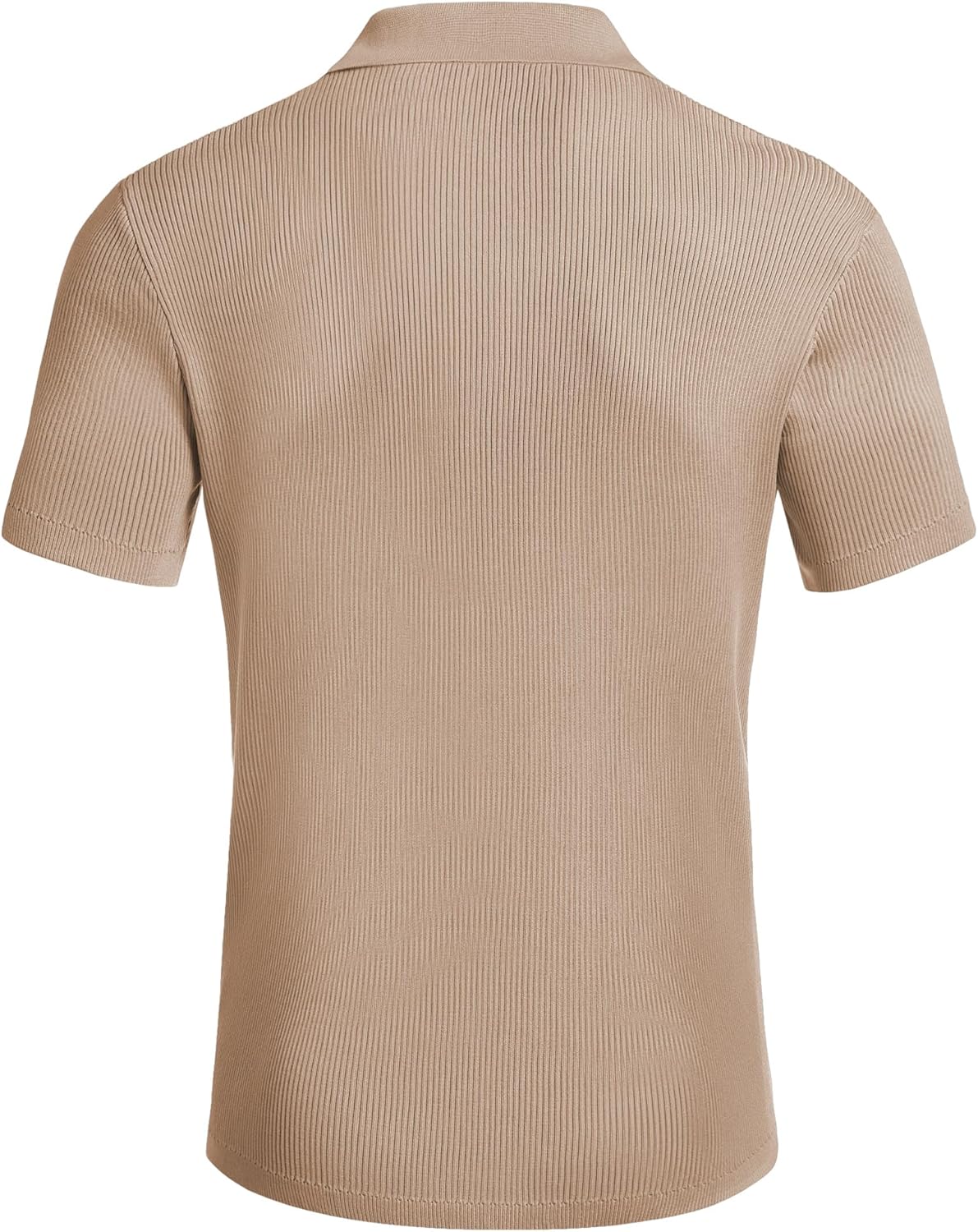 COOFANDY Men's Knit Button Down Shirt Short Sleeve Polo Sweater Summer Casual Shirts Cuban Beach Tops - Image 6