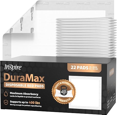 Inspire Extra Large Super Absorbent Disposable Bed Pads for Incontinence, 36" x