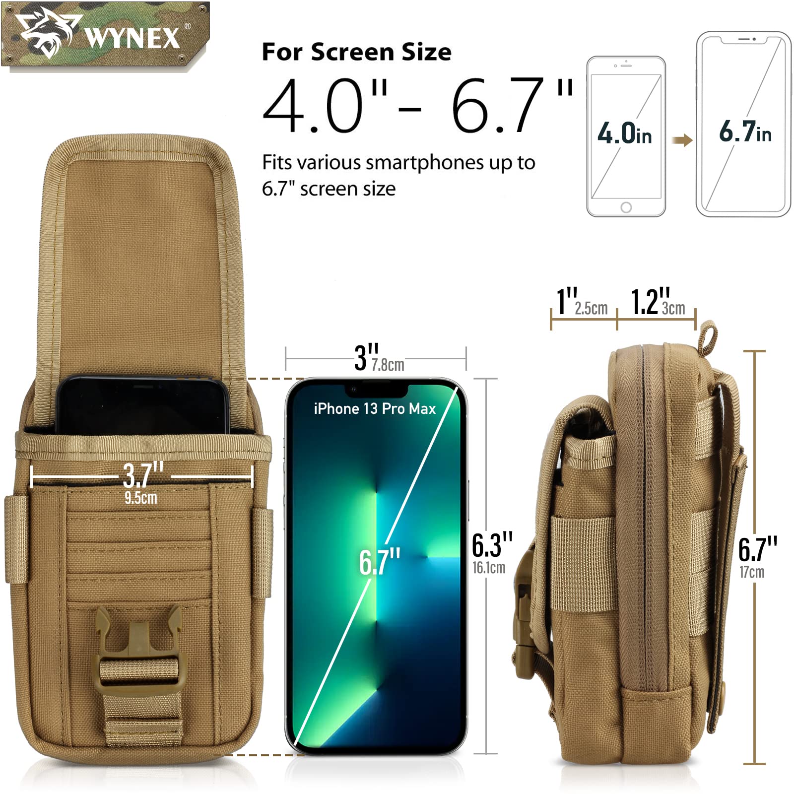Amazon.co.jp: WYNEX(ワイネックス) タクティカルコンパスフォンポーチ
