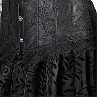 Vista 4 de Corsés para mujer, conjunto de vestido de corsé renacentista, disfraces de Halloween