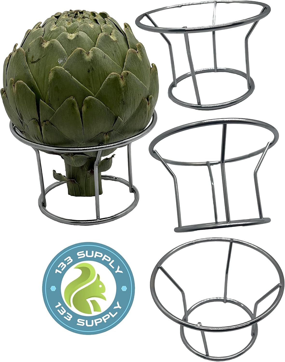 Artichoke Steamer Stand (2 Pack) - Stainless Steel Wire Cooking Holder Racks for Pot, Veggie Steamer Basket Cooking Stands image 3