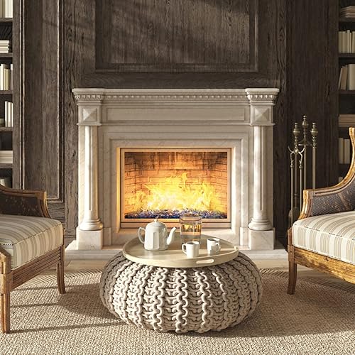 Miniatura 4 de GASPRO - Cristal reflectante decorativo para lugar para fogatas de propano, cristales para mesa para hacer fuego de 0.5 pulgadas, 35 libras, color