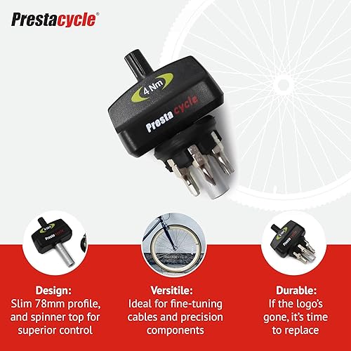 Miniatura 4 de Prestacycle Mini Bike TorqKeys - Herramienta de par preestablecida con 6 puntas y soporte - Compatible con broca hexagonal estándar de 14" - Elige