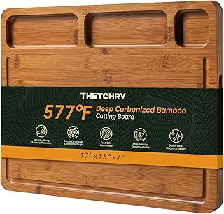 Thick Carbonized Bamboo Cutting Board: Large 17x13 - Expert Review | Wild Nature Journey