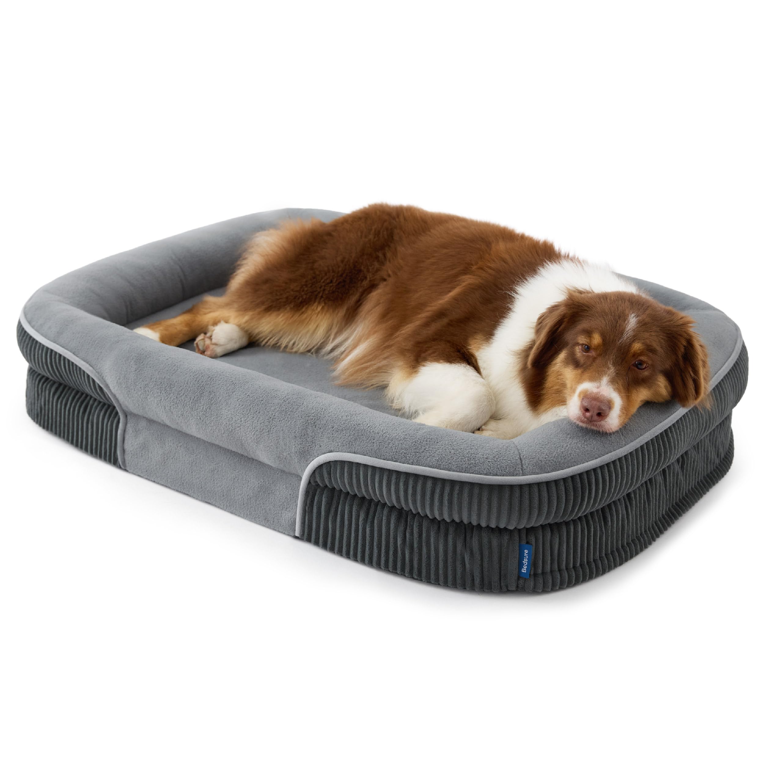 BEDSURE orthopädisches Hundebett ergonomisches Hundesofa -76x51x16.5/ 89x64x18/ 97x71x18/106x76x18/114x81x18