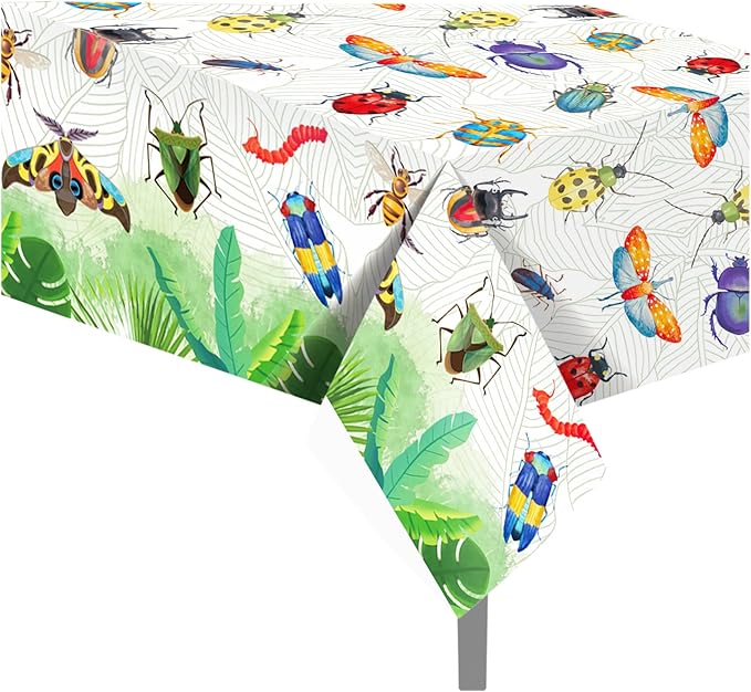 Amazon.com: CC HOME 1 Pack Insects Party Plastic Tablecloth 54 x 87 ...