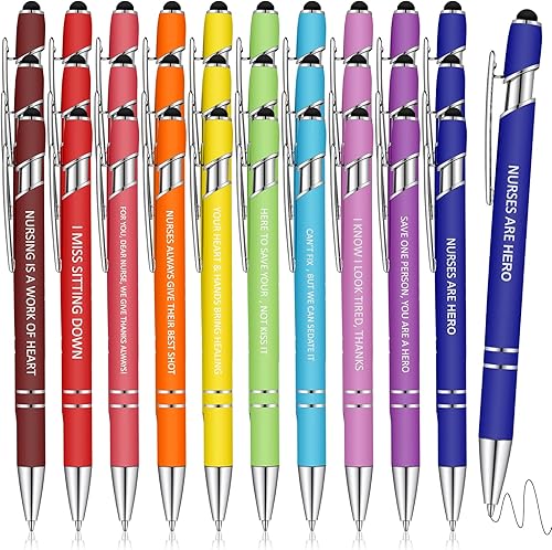 Miniatura 8 de Eersida Divertidos bolígrafos para enfermeras, regalos de agradecimiento, regalos de felicitación, regalos para enfermeras, tinta negra, mujeres y