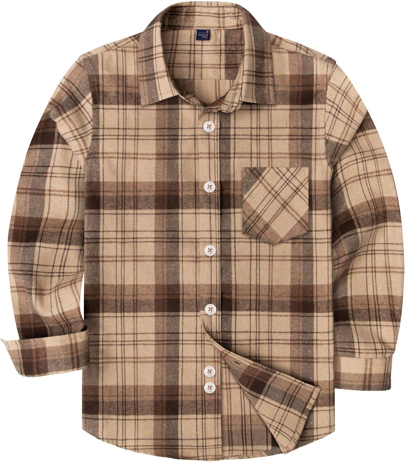 siliteelon Toddler Baby Boys Plaid Flannel Shirt Long Sleeve Button Down Shirts siliteelon Toddler Baby Boys Plaid Flannel Shirt Long Sleeve Button Down Shirts