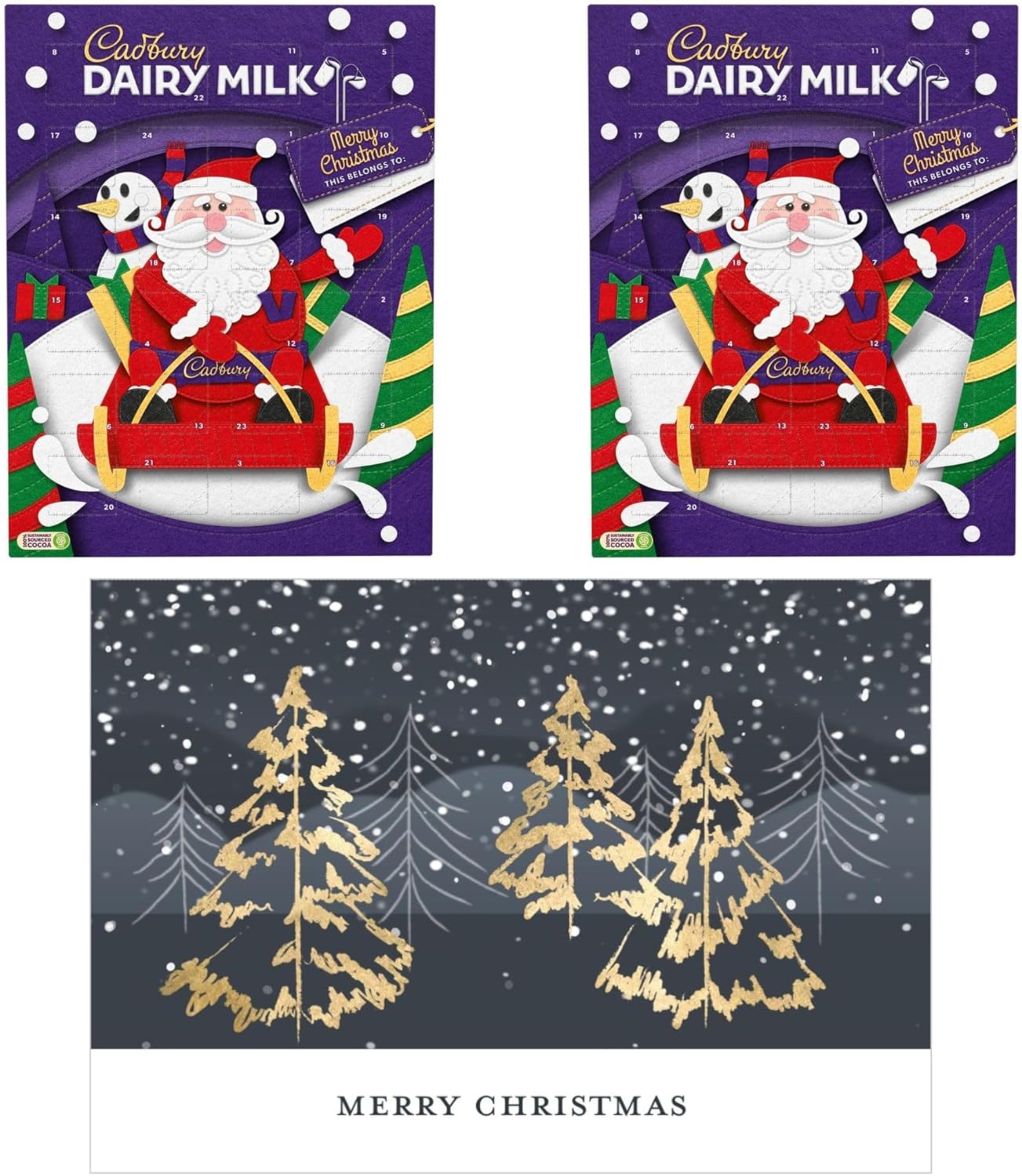 Advent Calendar Bundle which Contains Cadbury Dairy Milk Advent