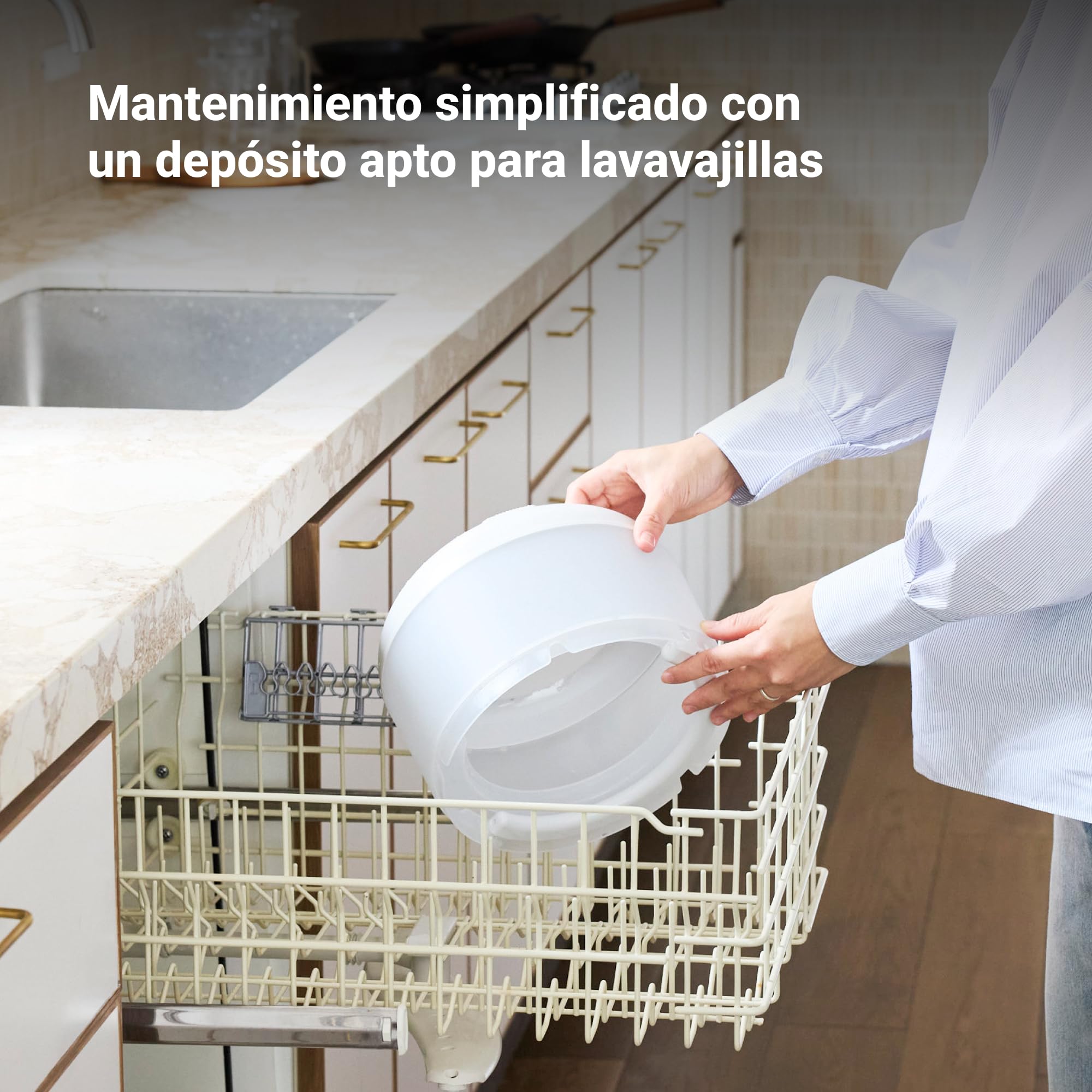 BLUEAIR Humidificador inteligente Premium para habitaciones de hasta 46 m²: depósito de 3,5 l apto para lavavajillas, mejor descanso con tecnología de evaporación, modo automático y nocturno.