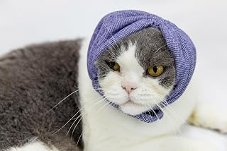 Cat Hematoma Ear Wrap,Noise Cancelling Headphones Anxiety & Stress Relief - Ear Wrap for cat Purple S