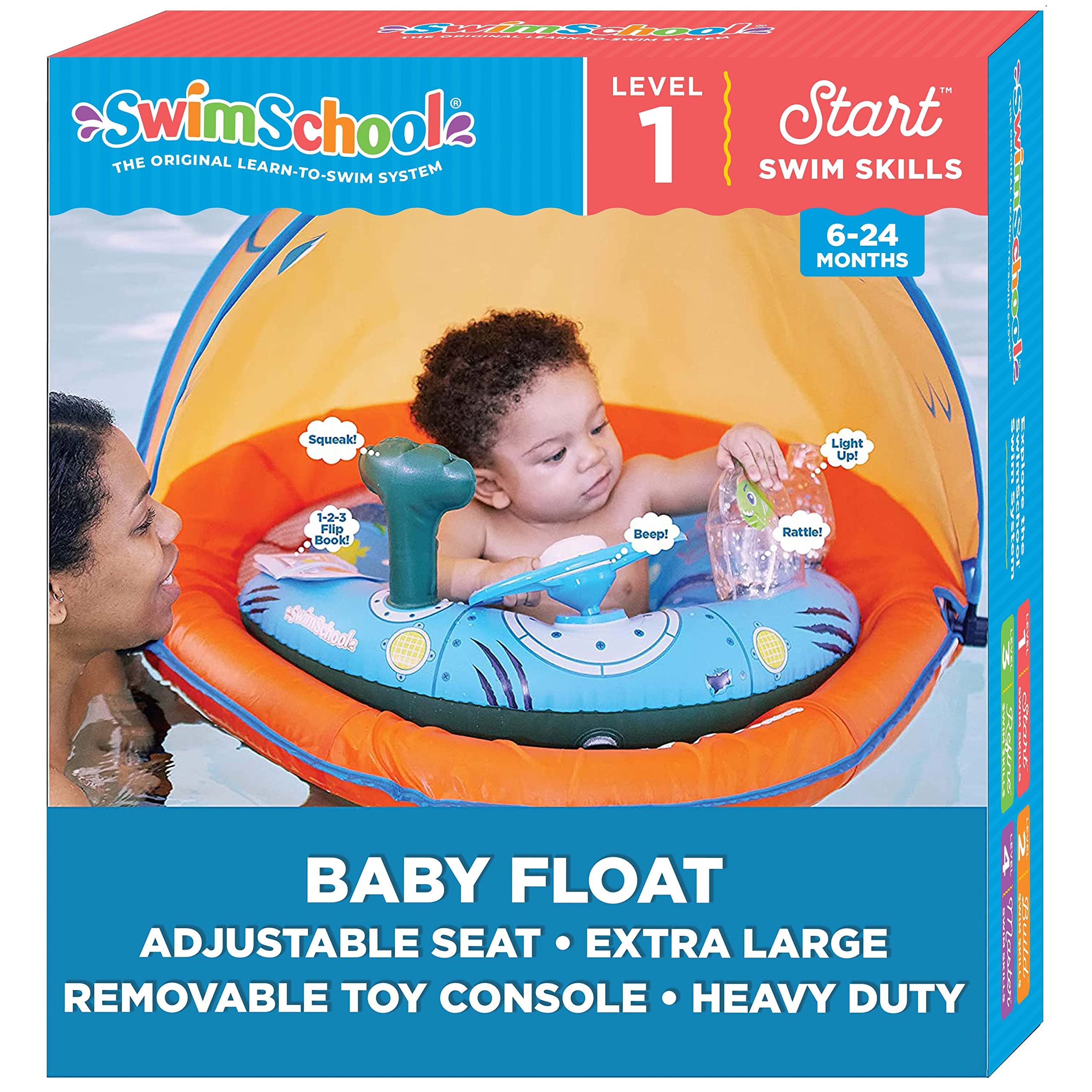 SwimSchool Pool Float with Splash & Play Activity Toys