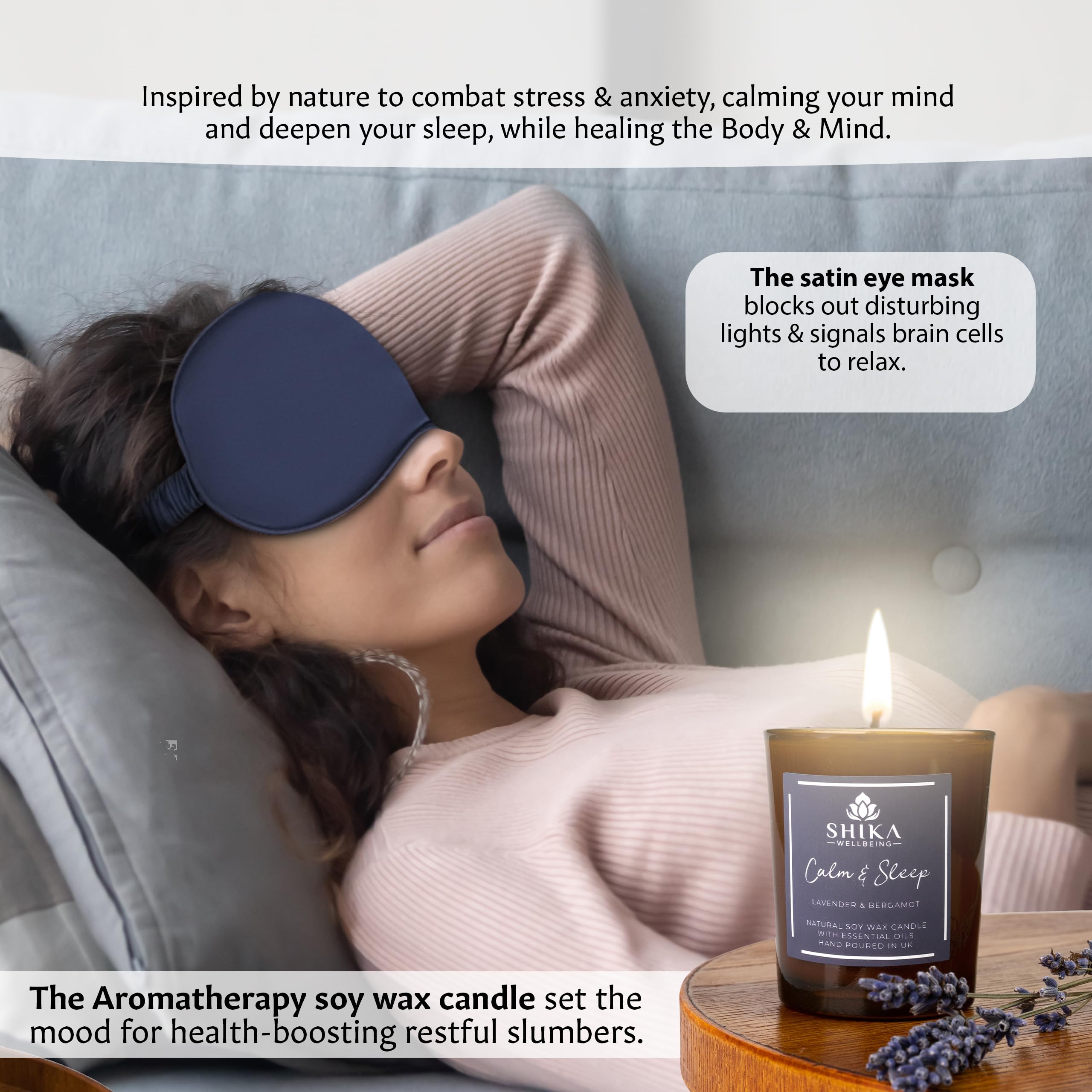Shika Wellbeing Sleep Well Aromatherapy Pamper Set for Women,Unique Self Care Gifts for Women Pamper Gifts Set - Image 4