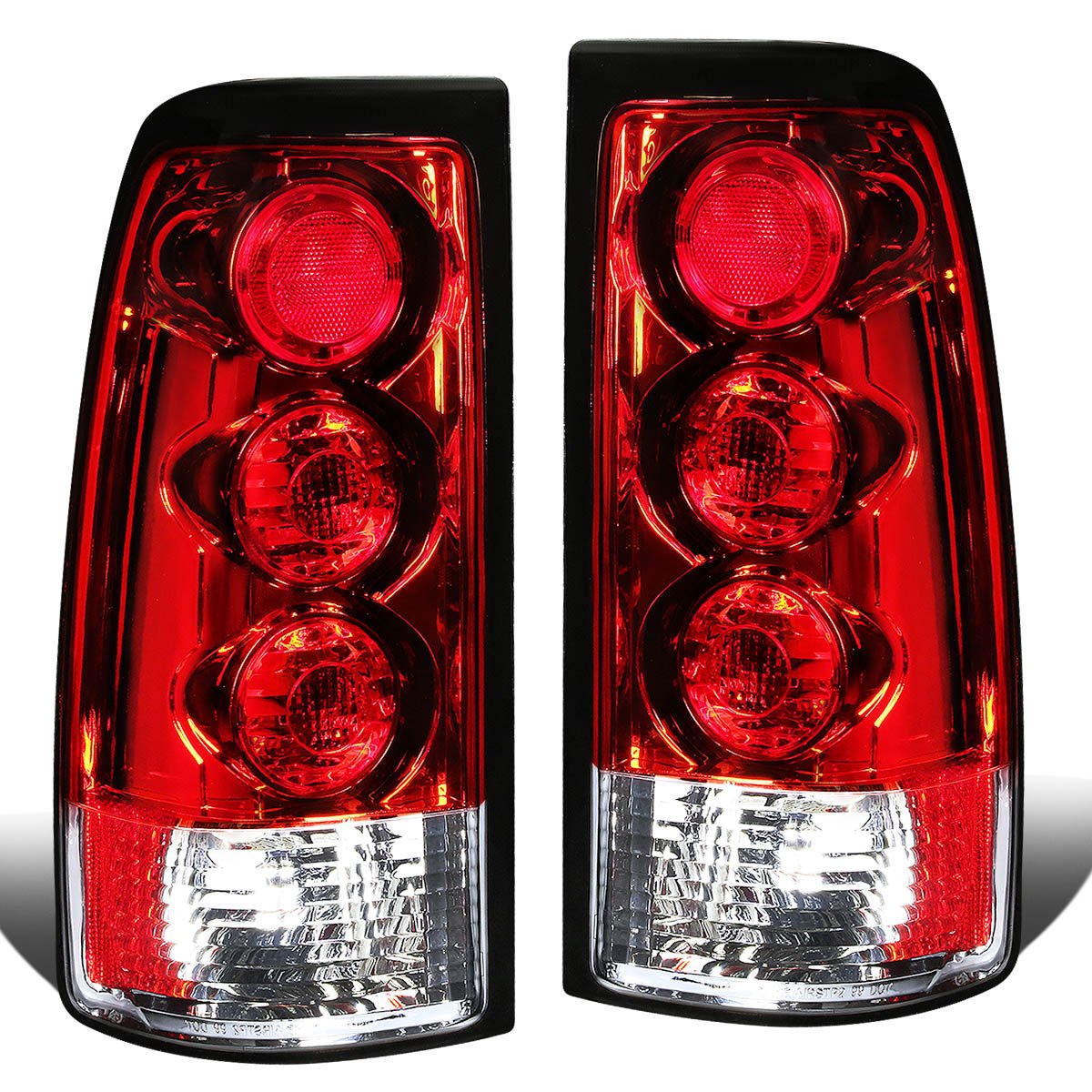 Auto Dynasty Replacement for Chevy Silverado/GMC Sierra GMT800 Pair of Chrome Housing Altezza Tail Brake Lights
