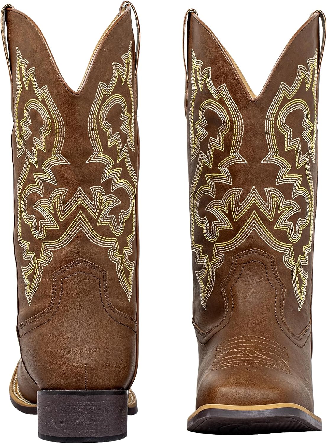 SheSole Extra Wide Calf Cowgirl Boots with Removable Cushion - Western Cowboy Style with Roomy Square Toe & Hidden Elastic Panel to Step into Confidence - Image 5