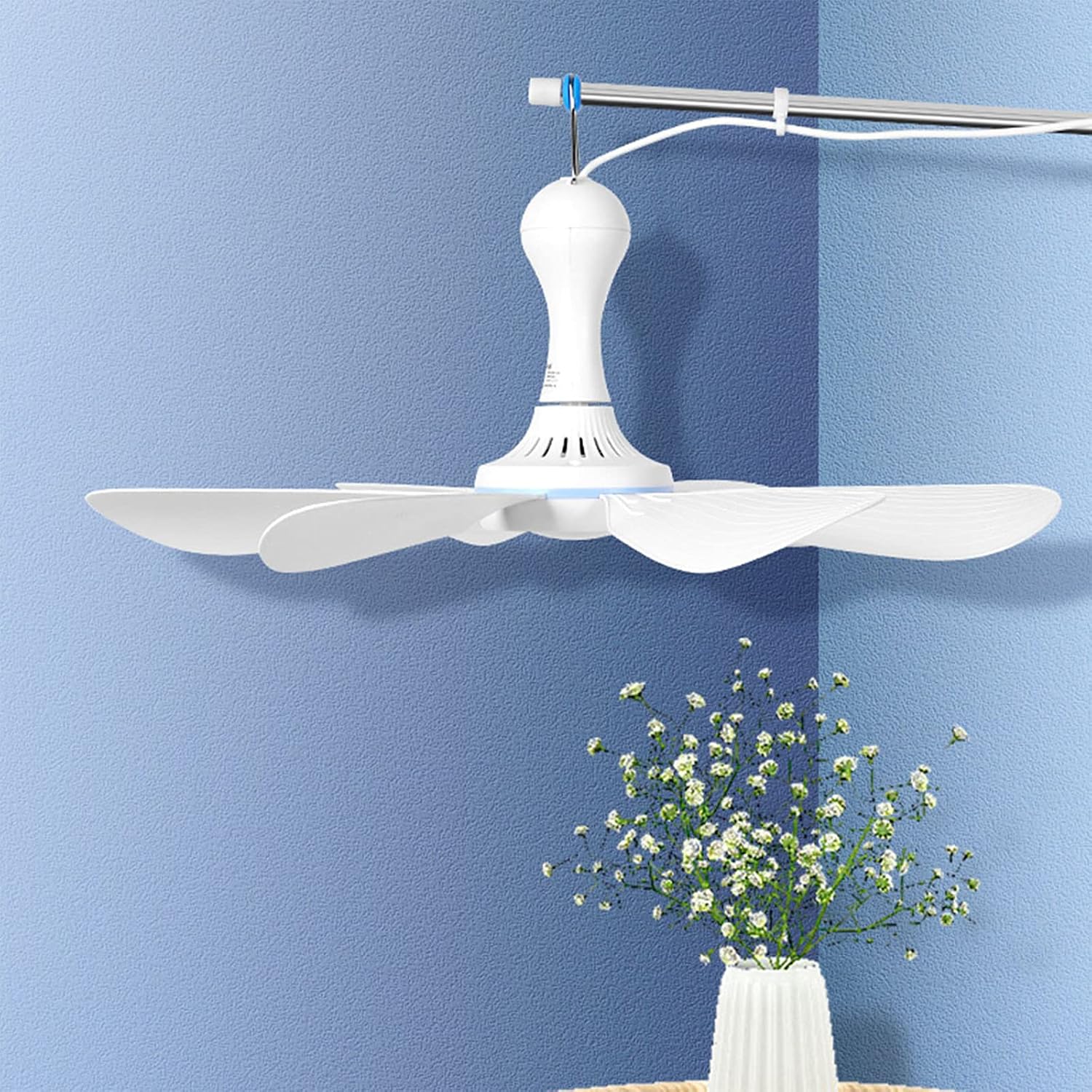 6 Fan-blades 16.5inch 1 Speed USB Travel Fan Outdoor Home for 5V USB Camp Ceiling Dormitory Canopy Ceiling
