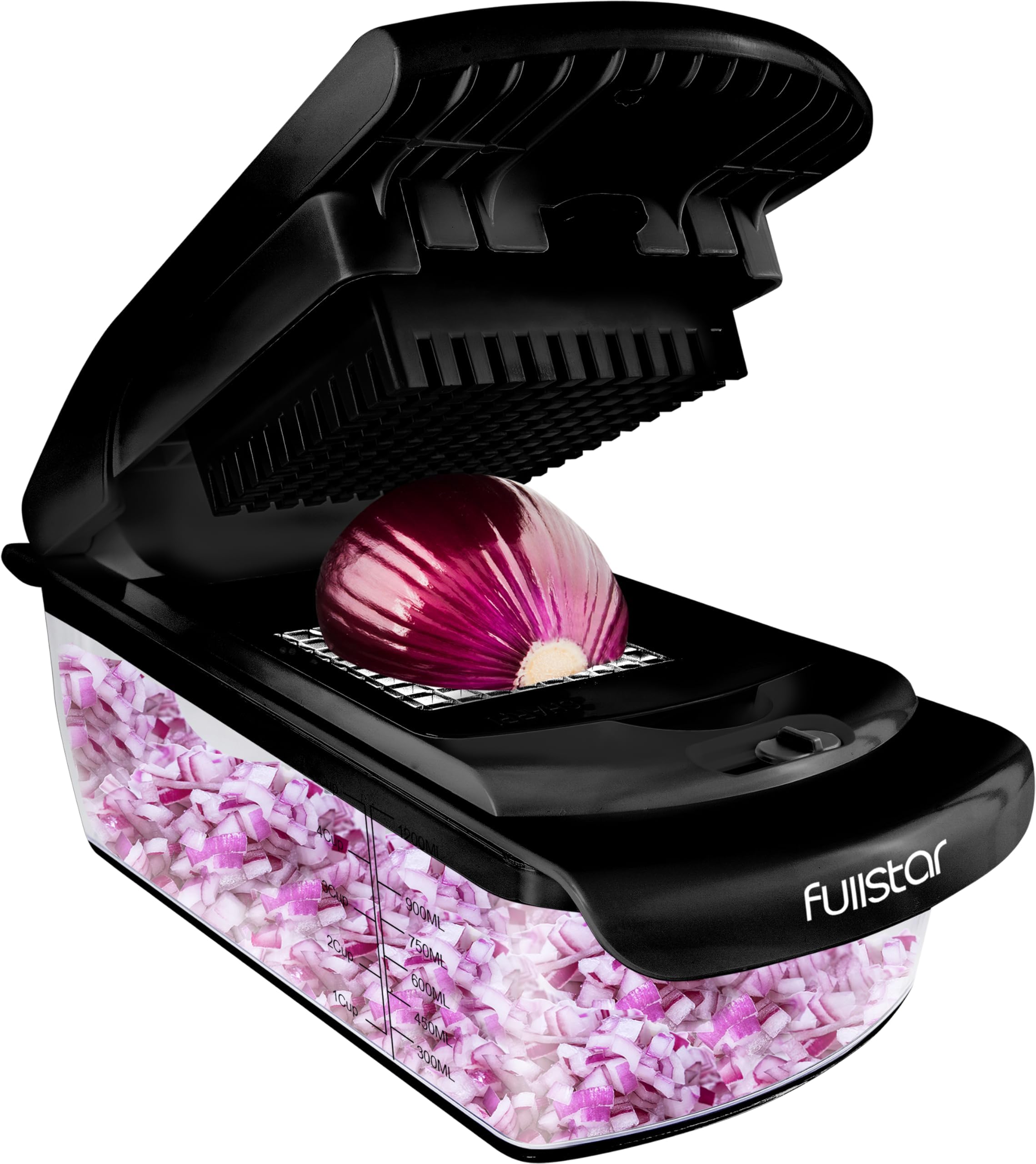 Fullstar Vegetable Chopper and Spiralizer - Food Chopper with Container, Fruit Slicer, Kitchen Gadgets & Accessories, Home Essentials (14 in 1, Stainless Steel)