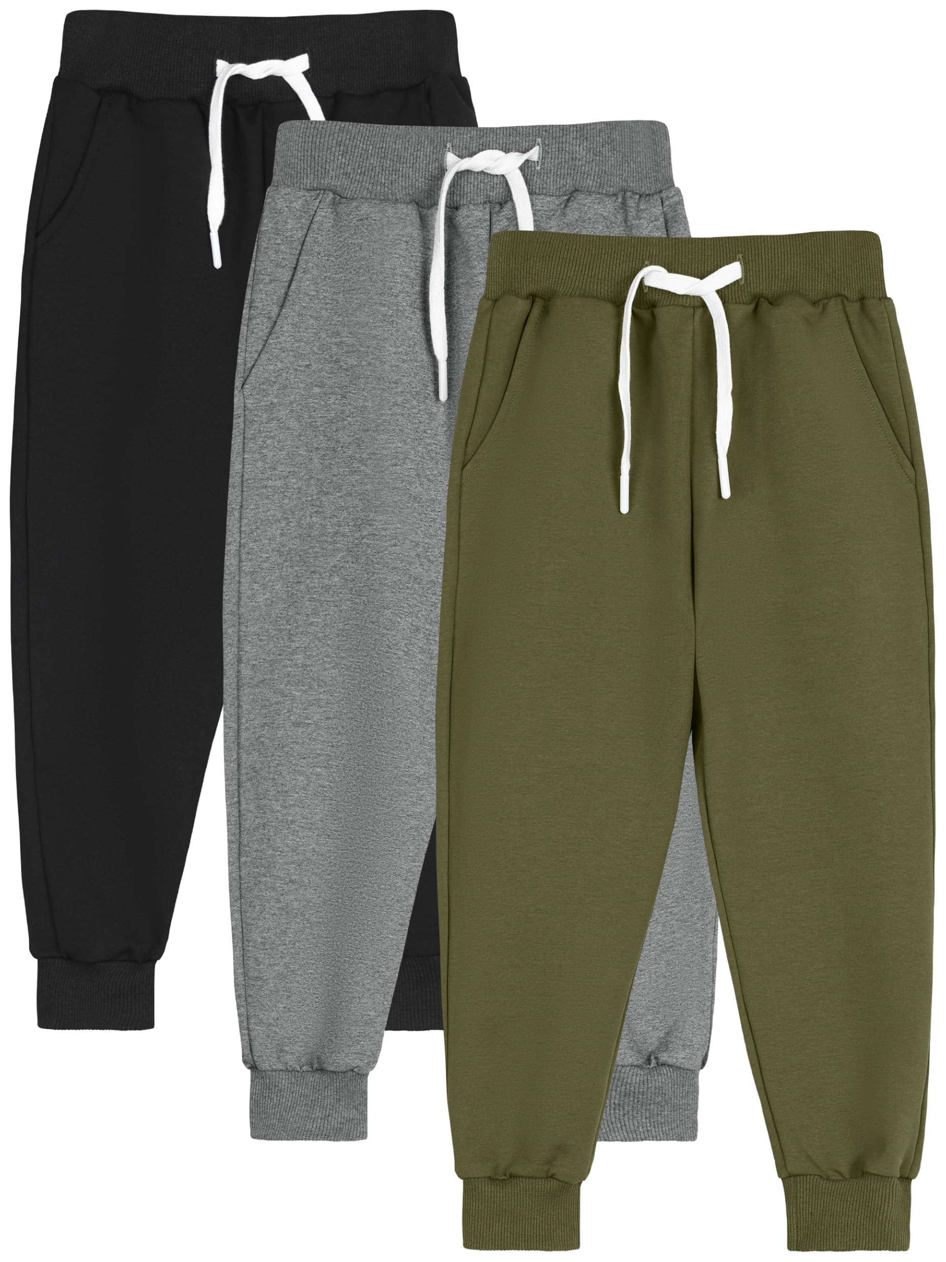 Resinta Boy Joggers Sweatpants Toddler Cotton Pant with Pockets Drawstring