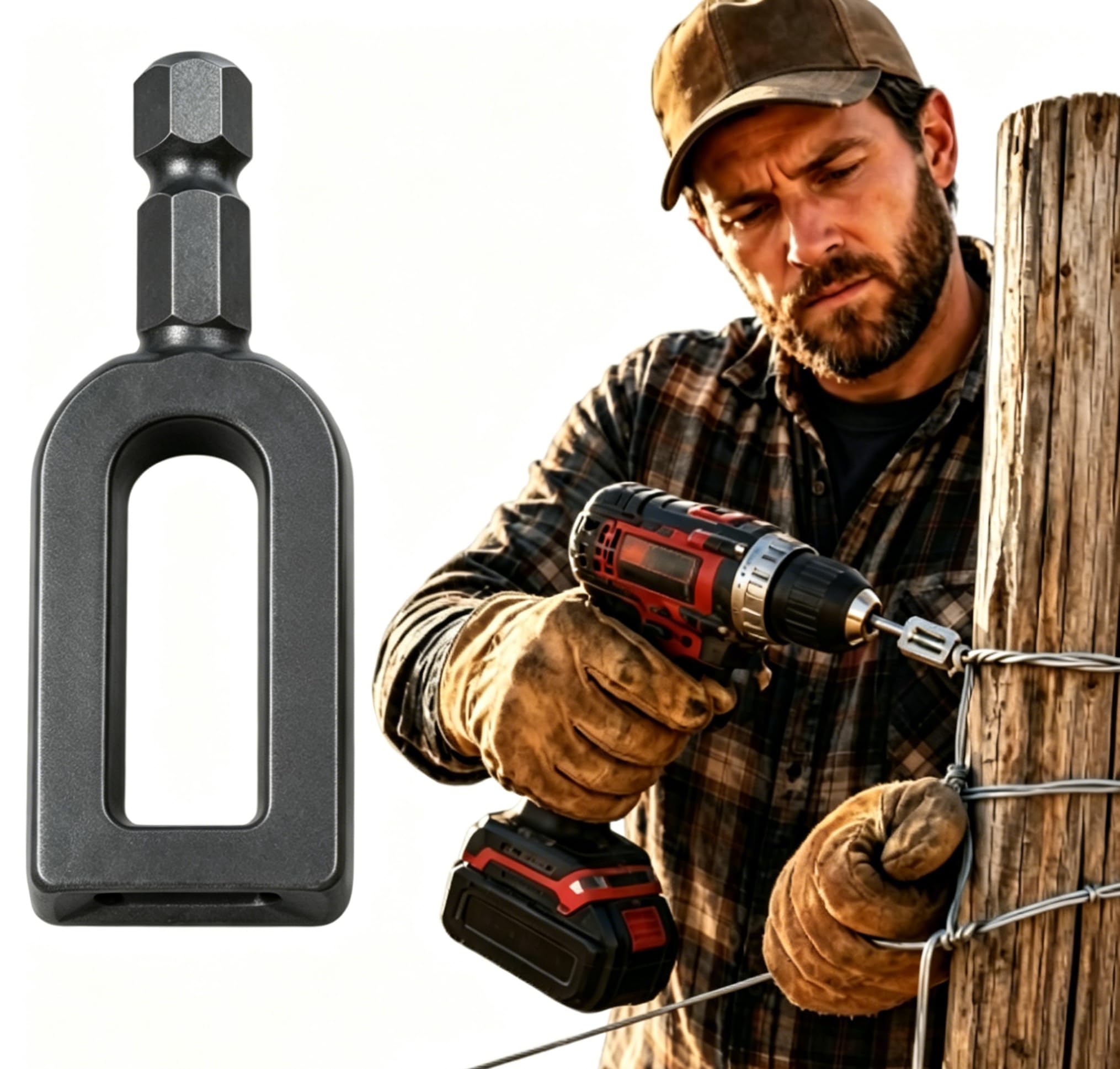Style A Electric Wire Twister Tool For Drill, Wire Nut Twister, Multifunctional Wire Twisting Tool With 1/4" Hex Shank, Rebar Tie Wire Winder Carbon Steel, Universal For Construction And Fen