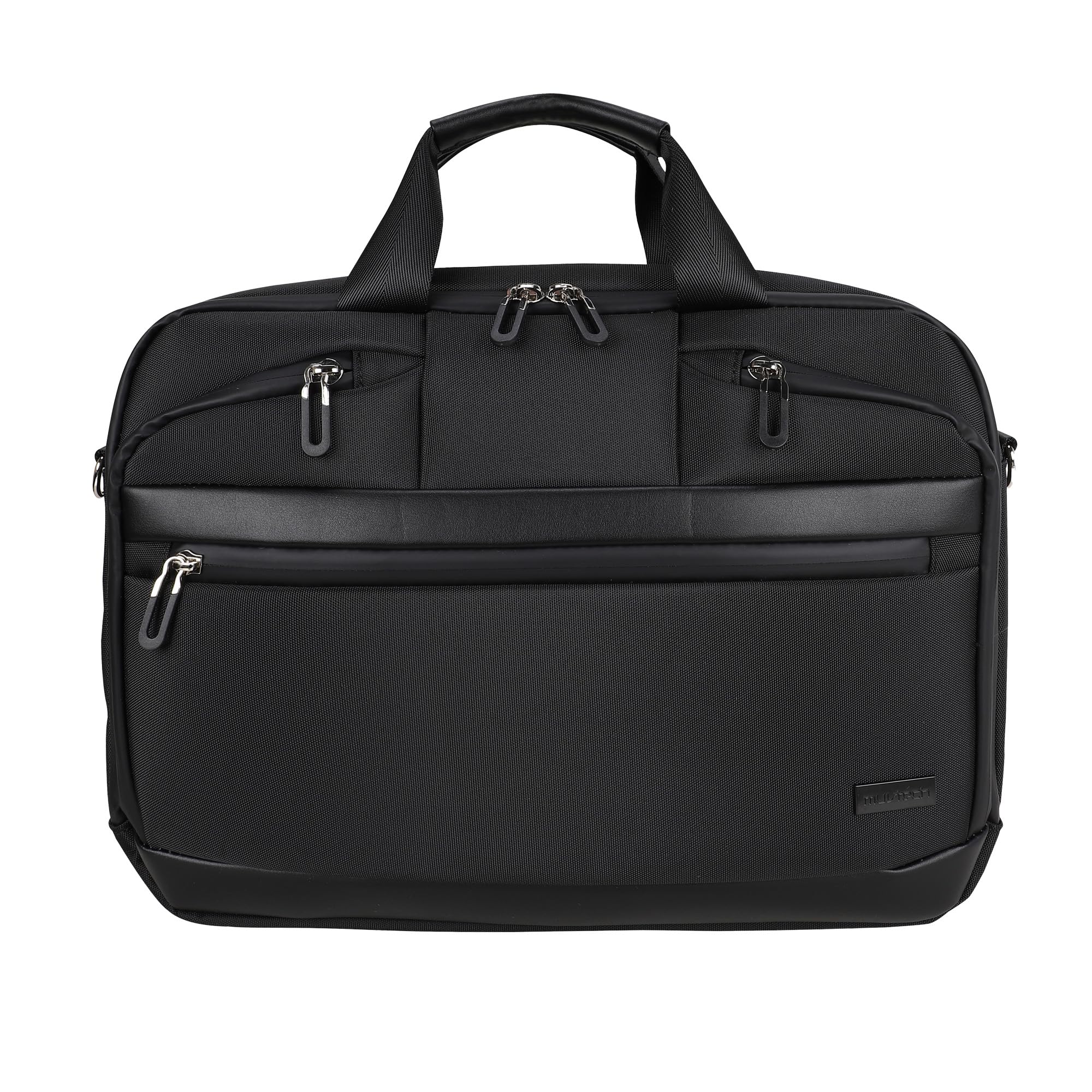 Muvtech Shoulder Bag for Laptop Briefcase (Up to 14") with Adjustable Strap| Shock Proof Protection, Water Repellant Bag with Multi Pockets for Office Men and Women (ZURICH BRIEF BLACK) (B0CWPCLWL8) Amazon Price History, Amazon Price Tracker