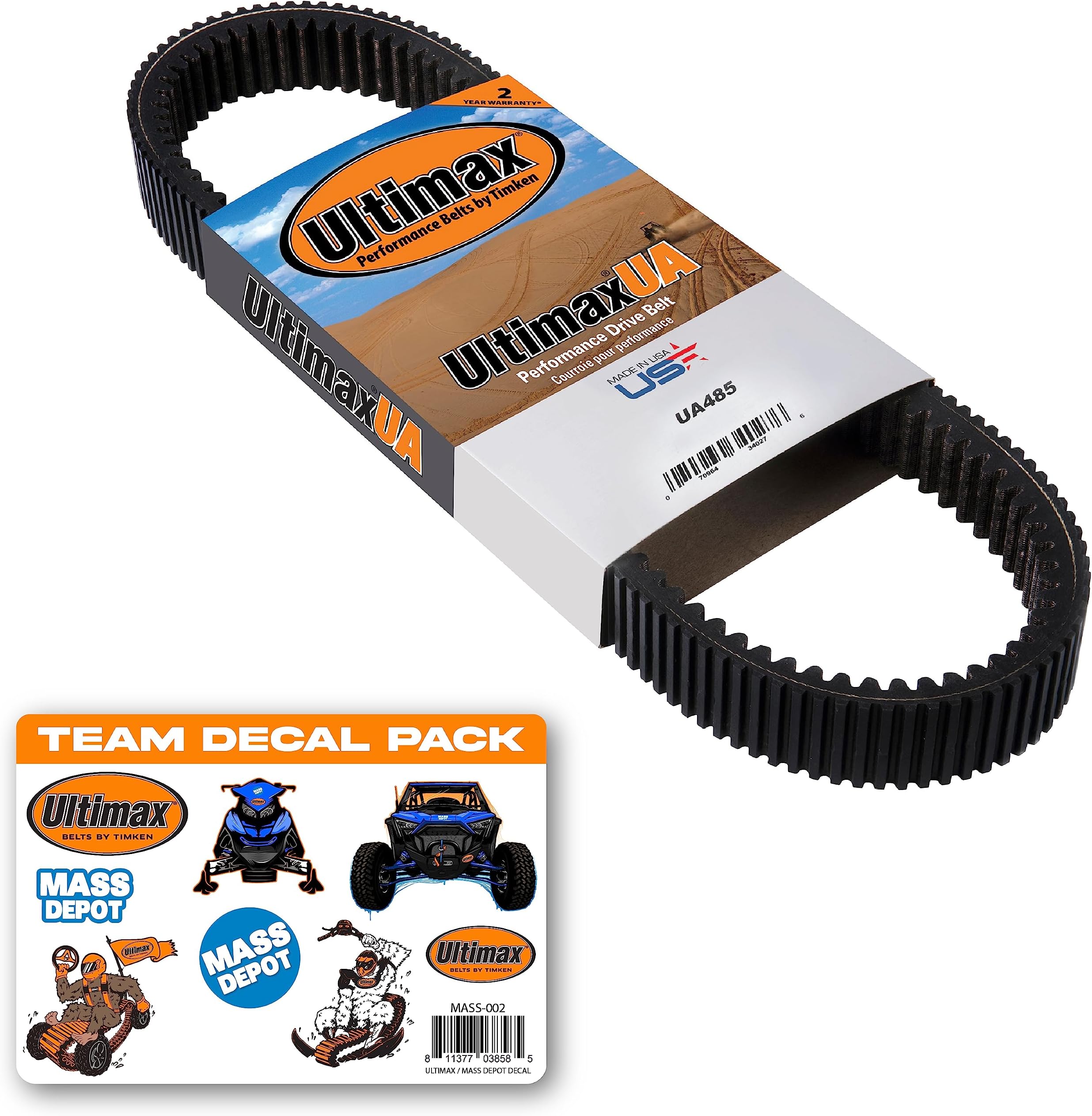 Ultimax UA485 Belts , black