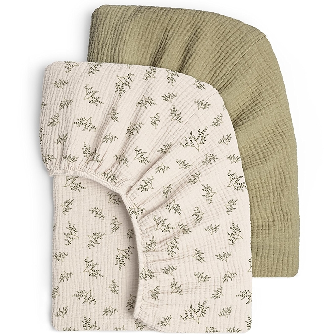 Lulumoon 婴儿纯棉帐篷床单，透气婴儿床垫床单