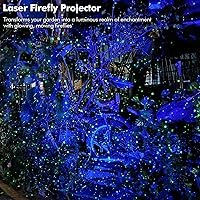 Vista 3 de Firefly Luces de Jardín Proyector Láser de Estrellas, Iluminación Decorativa al Aire Libre con Nebulosa Azul para Jardín Interior y Exterior