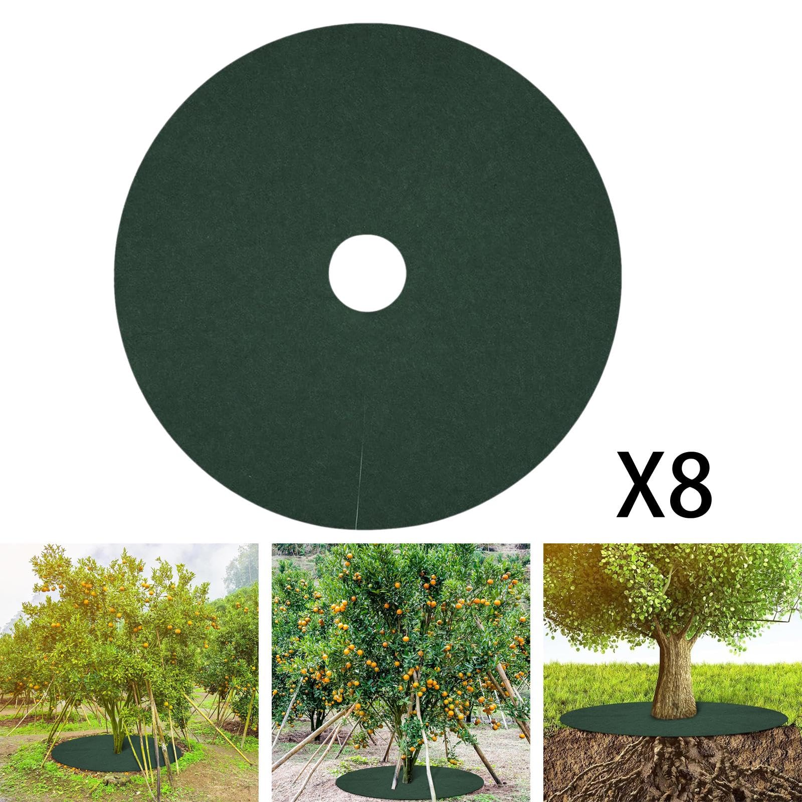 10 Piezas Protector de Cubierta Manta de Jardín Permeable Tela de Control Agrícola Alfombra Antideslizante para Jardinería Fabricado en Material, Verde, 82cm