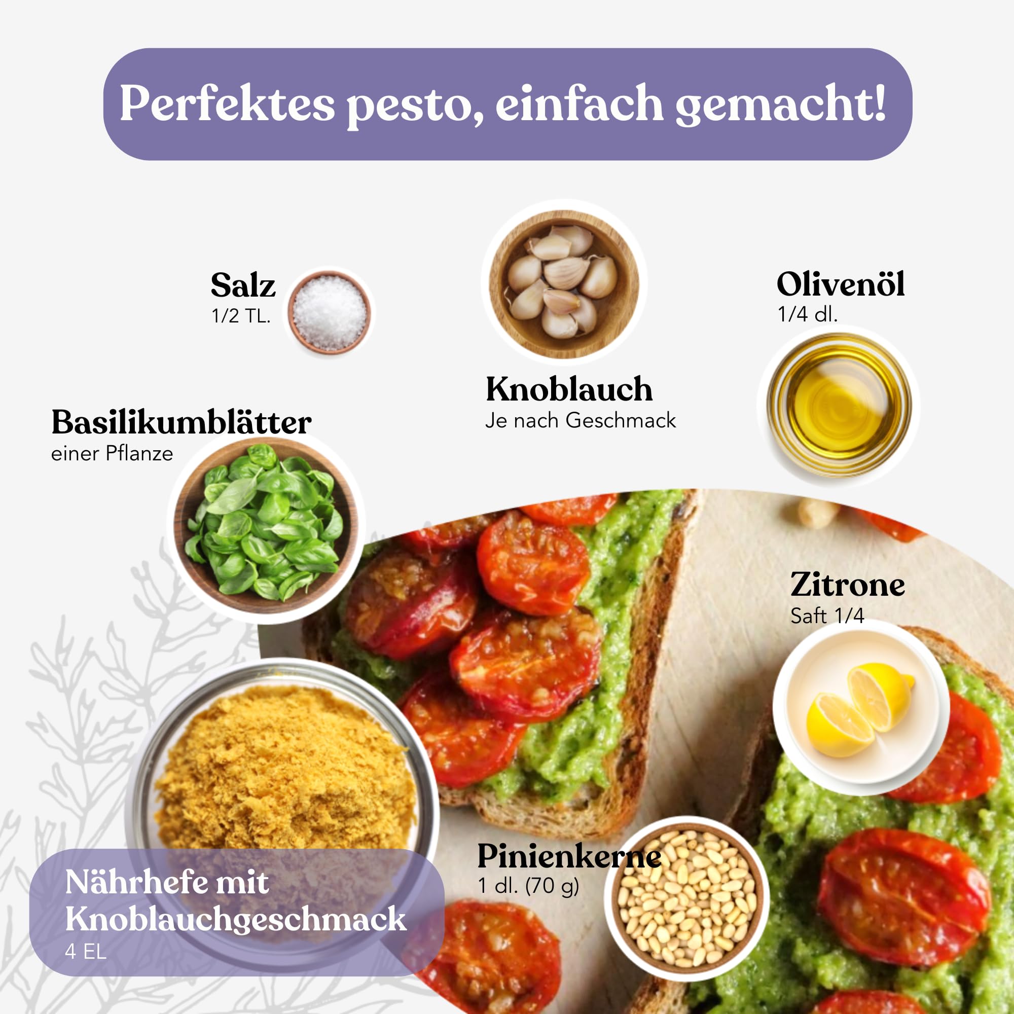 Engevita Hefeflocken mit Knoblauchgeschmack | Nutritional Yeast Flakes | Veganer Glutenfrei Käseersatz | Gentechnikfrei | Inaktive Nährhefe Flocken von Bon Vegan - 100 gr