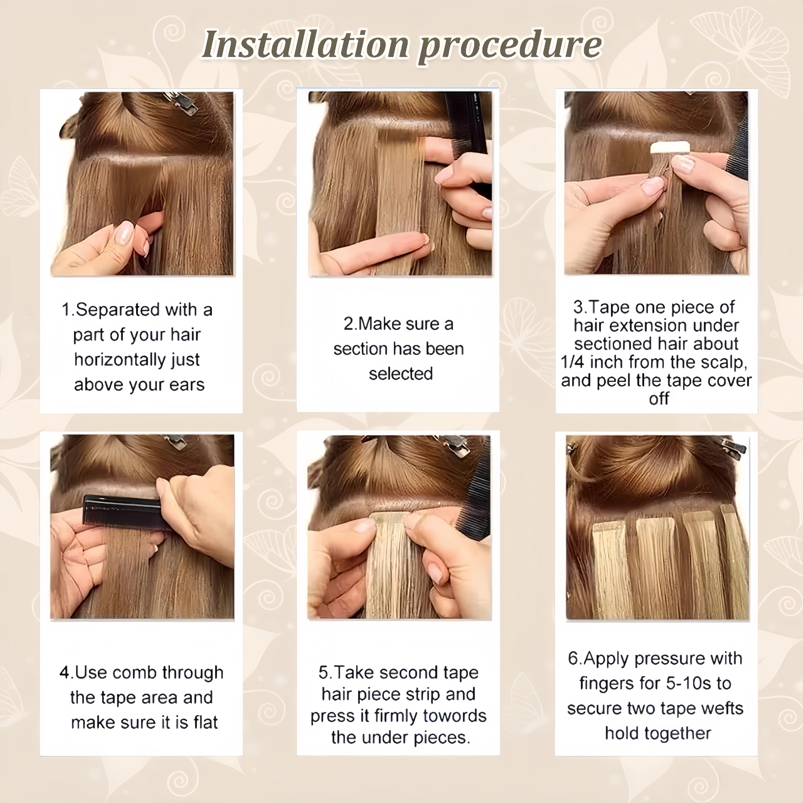#613 Tape in Hair Extensions 20 inch Raw Blonde Tape In Hair Extensions | 100% Raw Human Hair  main image 2