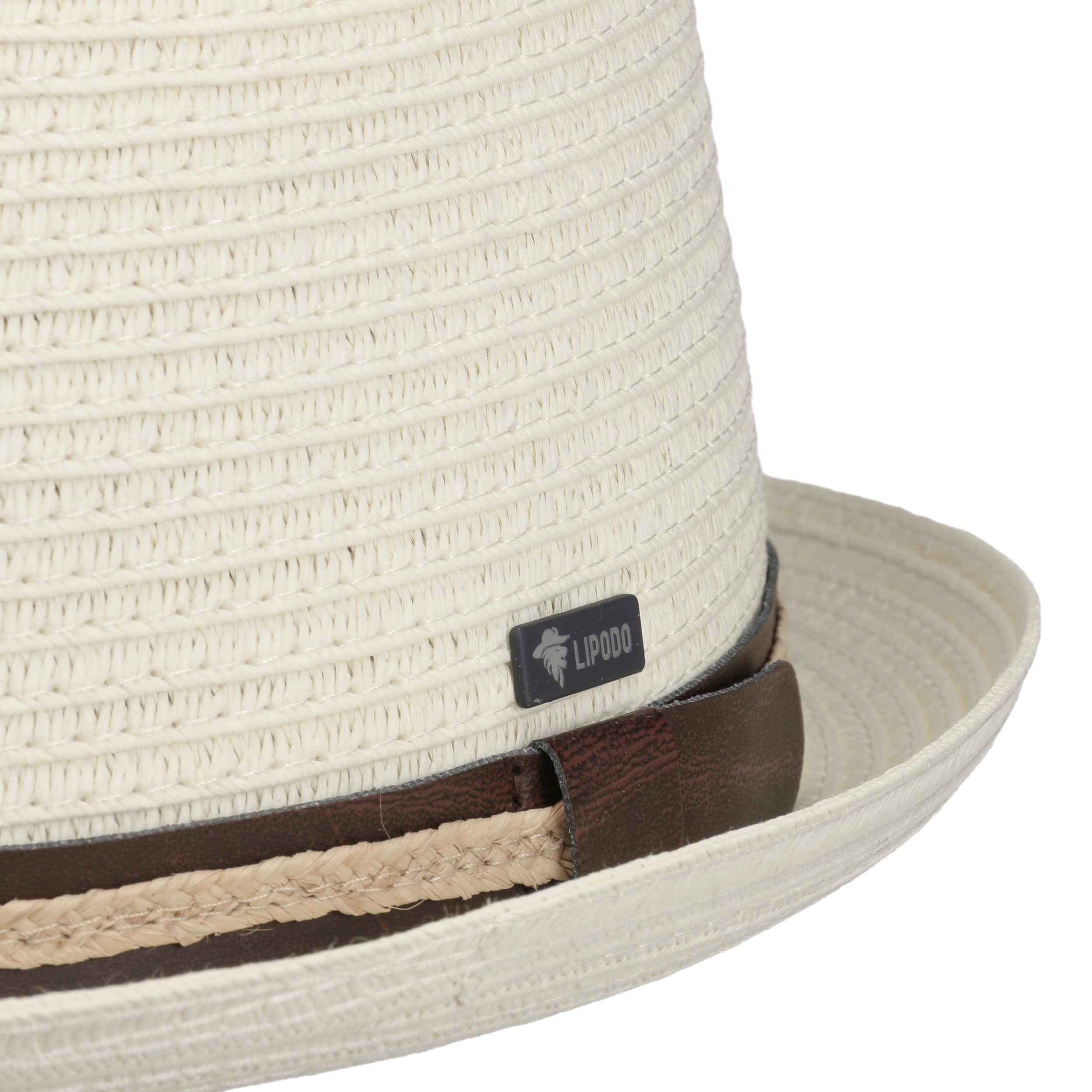Lipodo CHAPEAUSHOP Carignano Pork Pie Chapeau de Paille Fabrique en Italie Homme Printemps Ete