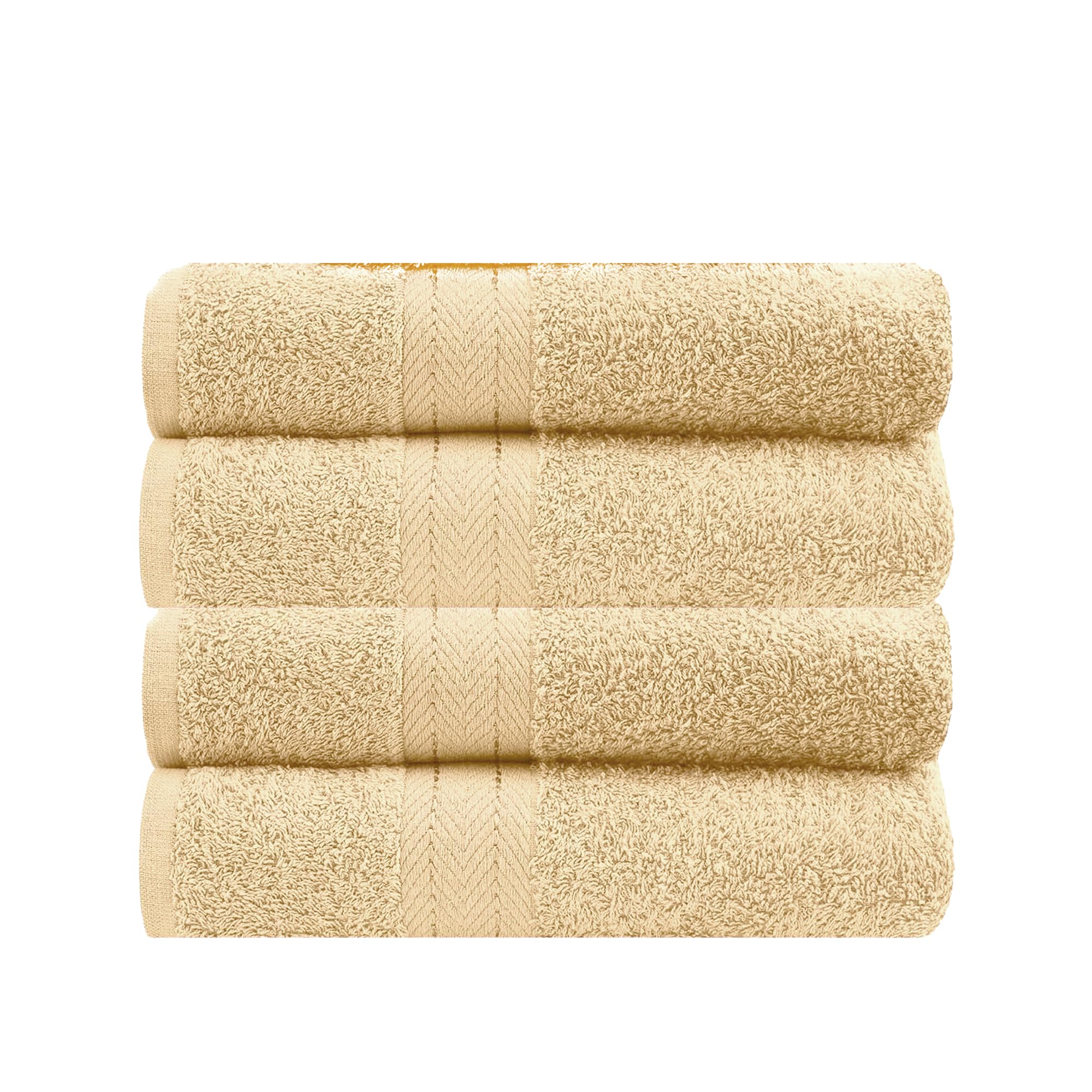 DARWEN STAR Bath Towel Set, 100% Luxury 2 x Cotton towels, 500 GSM Bath Sheet, Super Soft, Highly Absorbent and Quick Dry towel, Large Bath Towel, Bathroom Accessory Set (Latte, 6)