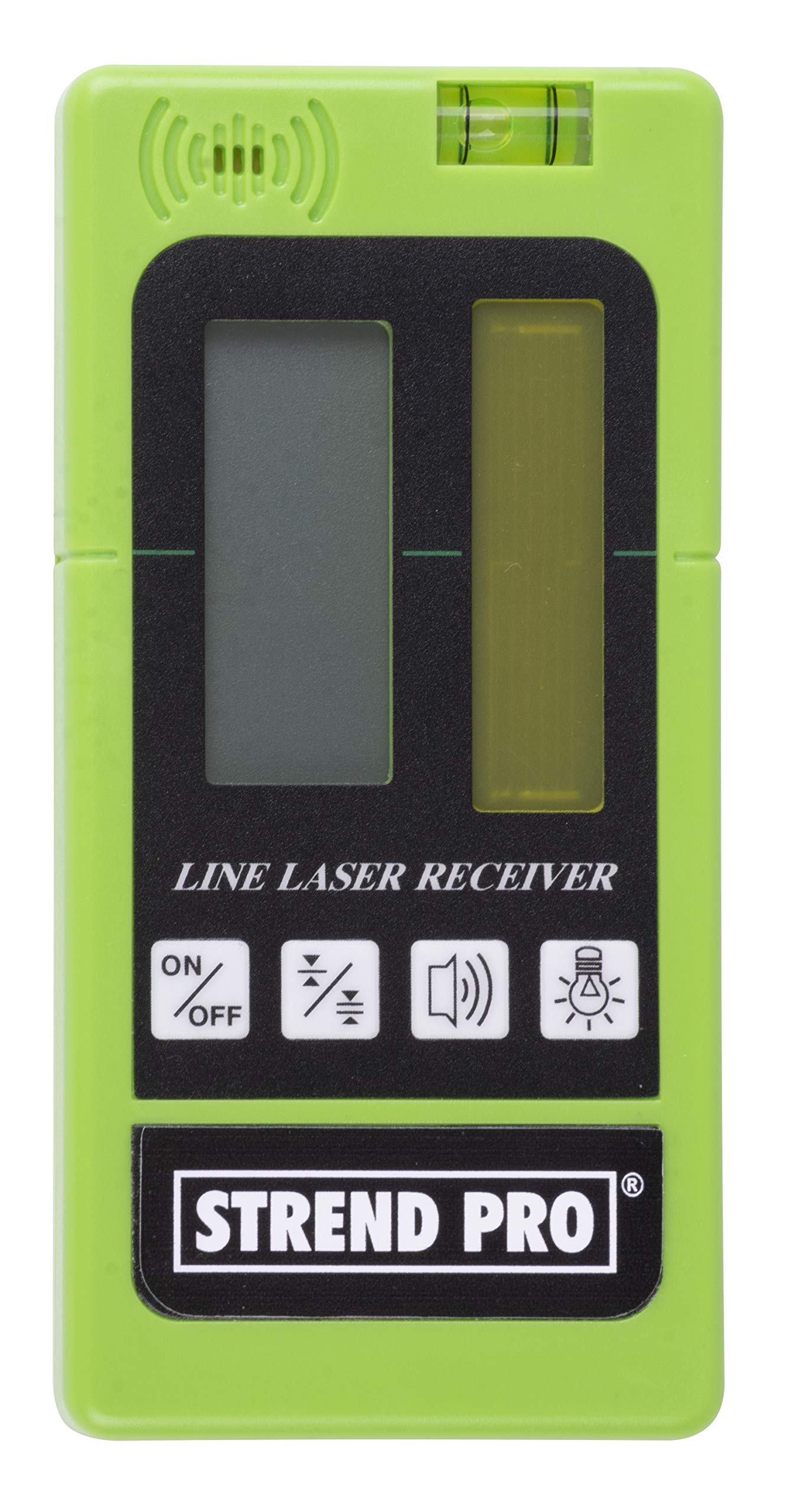 Laser detektor STREND PRO levelempfänger für Rote und Grüne laser bizu 50m inkl. Metallklemmhalter, laser reciever für Puls- Kreuzlinienlaser, 2 LCD-Displays