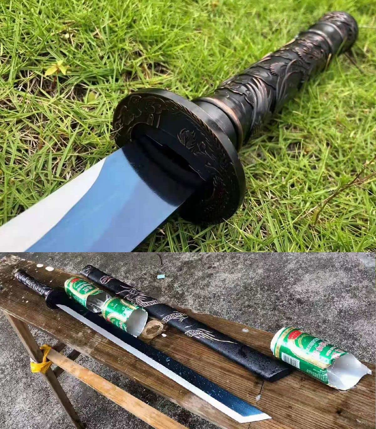 Amazon.com : SHZBZB Swords Handmade Chinese Kung Fu Sword Sharp