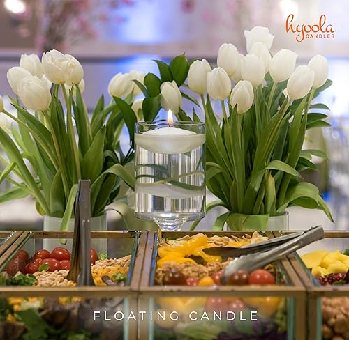 Miniatura 3 de Hyoola Velas flotantes blancas prémium de 3 pulgadas - 8 horas - Paquete de 12 - Fabricadas en Europa