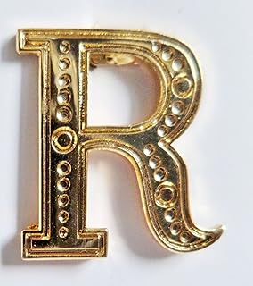 Capital Letter R Gilded Orange Order Collarette Character - W063/GR