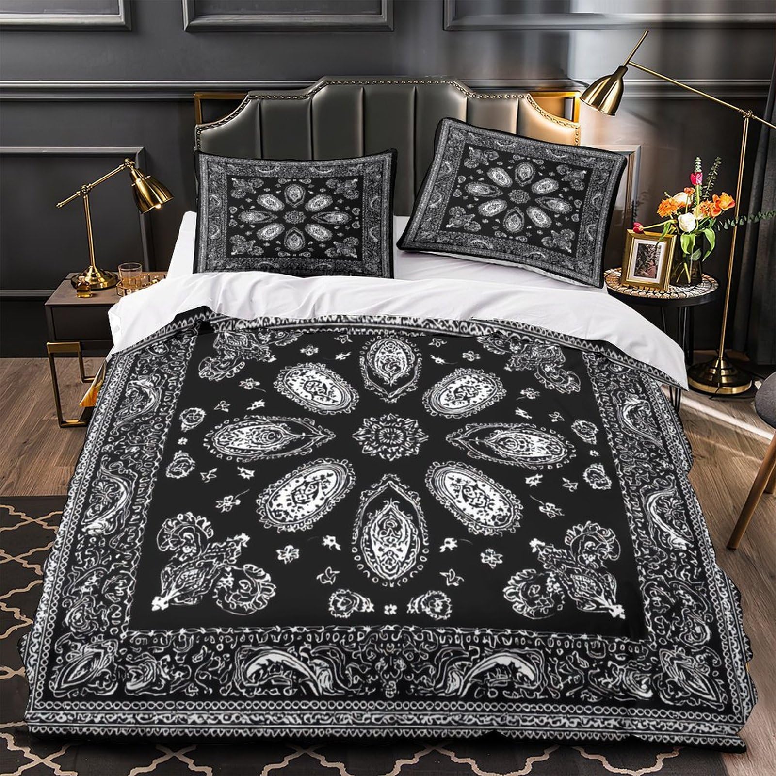 Housse de couette Pitbull avec fermeture éclair pour un lit double facile à border