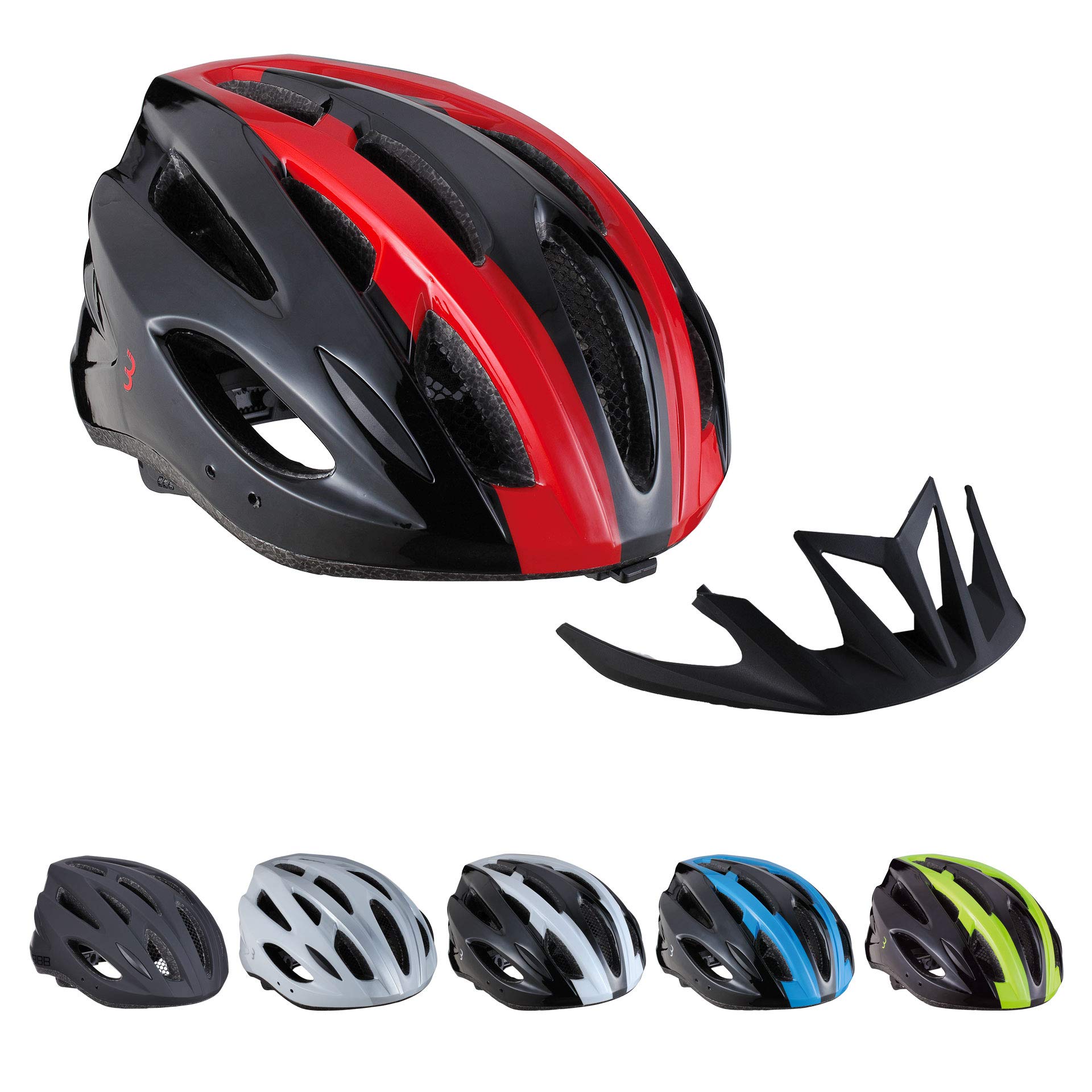 BBB Cycling Bike Helmet Condor | Men and Women | Removable Visor and  Insectnet | MTB and Road Cycling | BHE-35 Black/Red M (54-58 cm): Buy  Online in INDIA at desertcart