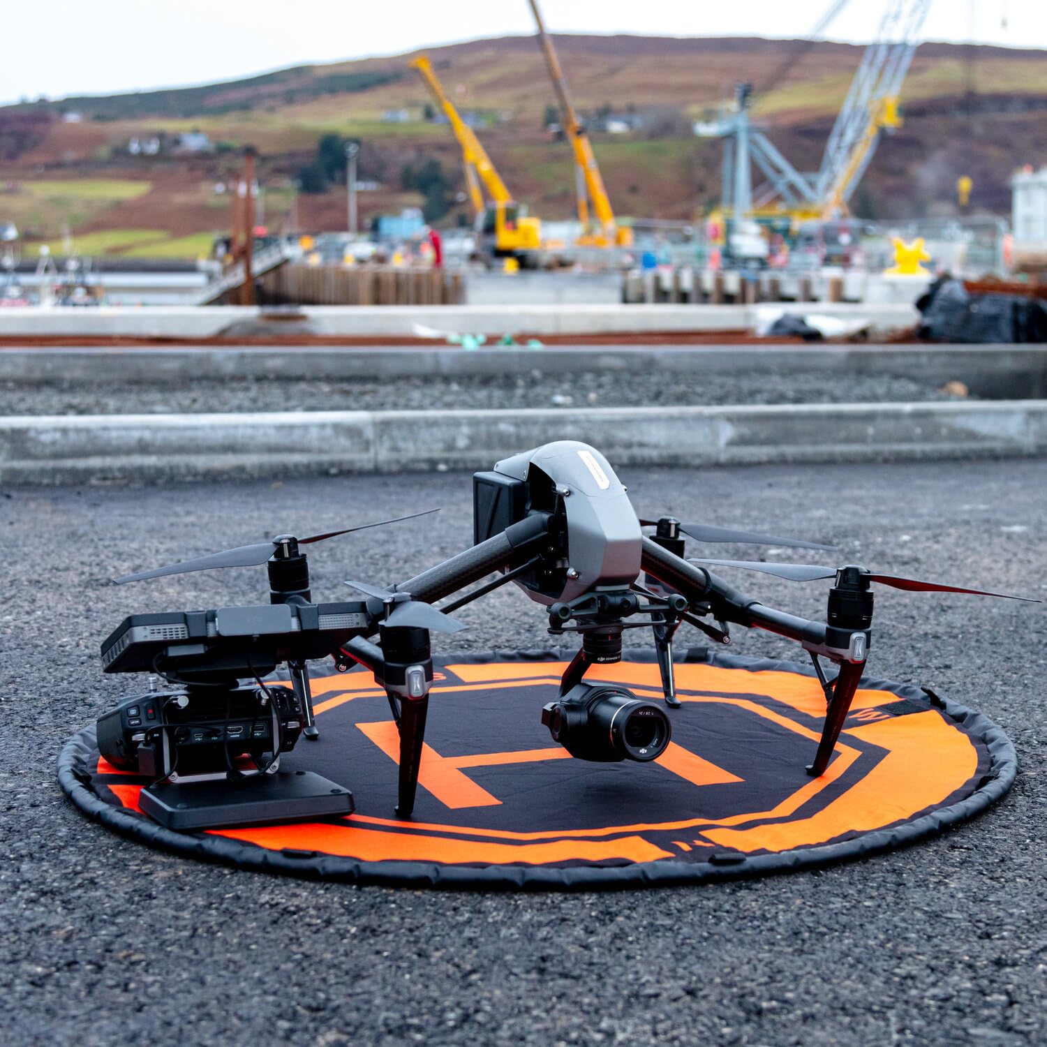 Whitetail 3ft Diameter Drone Launch Pad for DJI Inspire & Matrice - Wind Resistant and All-Terrain Compatible