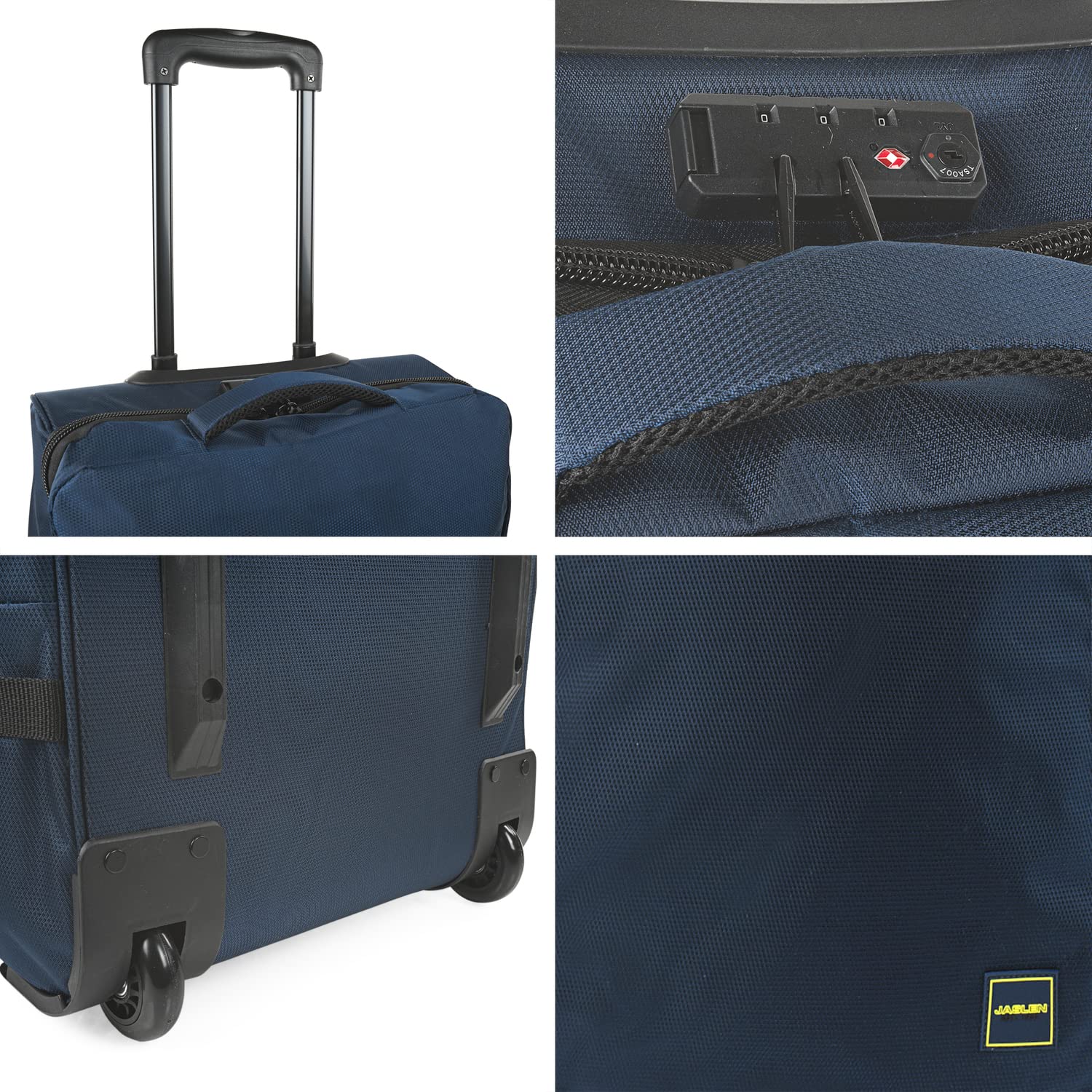 Jaslen - Maleta Cabina 55X40X20 Ligera y Resistente, Ideal como Maletas De Cabina, De Viaje o Mala Viagem, diseño Compacto y Funcional, Marino