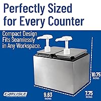 Vista 4 de Carlisle FoodService Products Centro de condimentos de riel de condimentos con 2 bombas estándar para estaciones de servicio, restaurantes y comida
