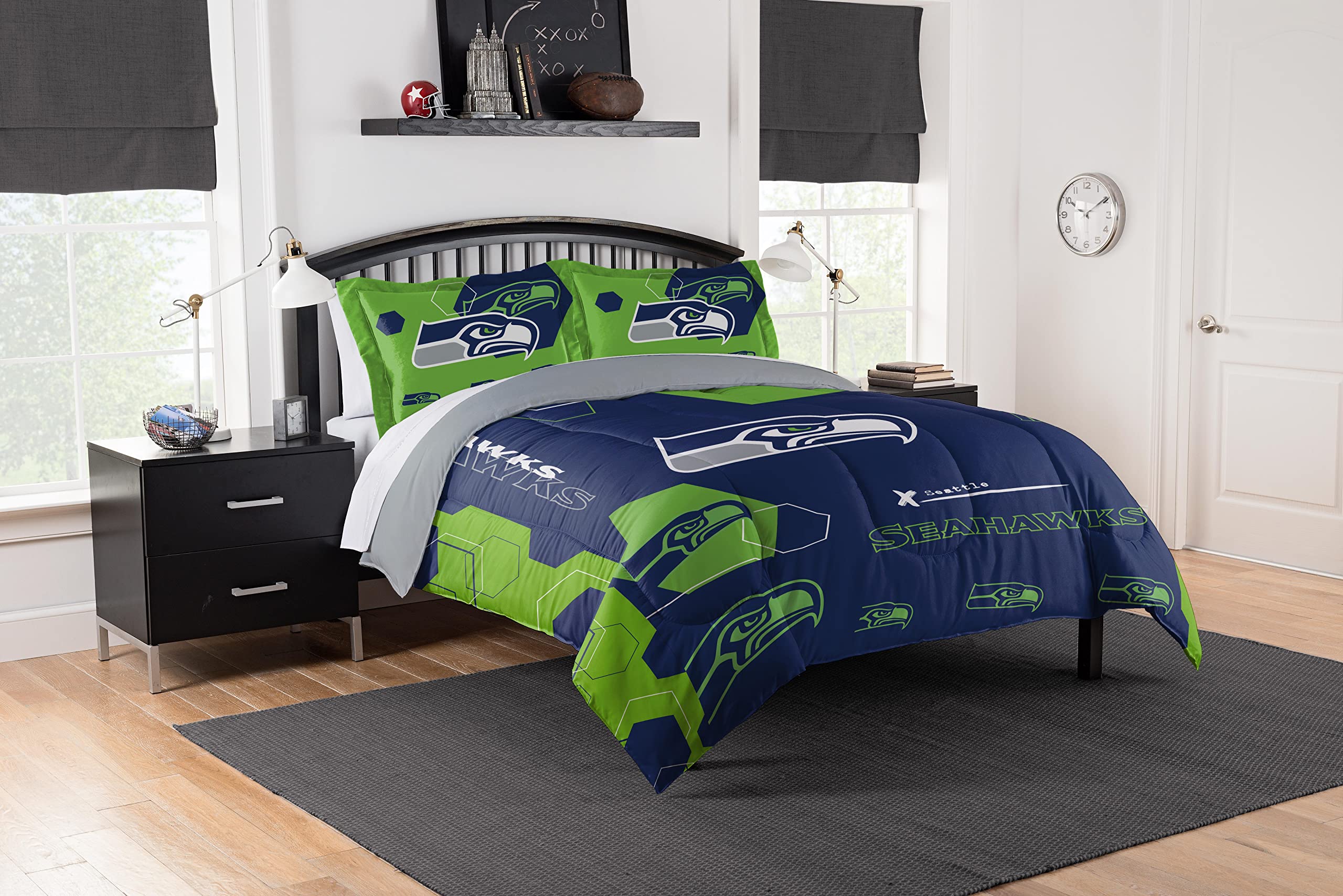 The North West Company NFL Team Logo Tröster und Kissenbezug-Set, Teamfarben, verschiedene Größen