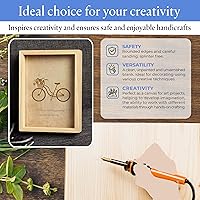 Vista 8 de Lienzo de madera estrecho de 10 x 20 x 1-1/2 pulgadas, paquete de 2 carteles de madera en blanco con marco, paneles de madera con cuna