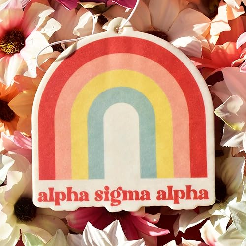 Miniatura 2 de Sorority Shop Ambientador Alpha Chi Omega Rainbow  Paquete de 2  Aroma de flores y sol, ambientador colgante