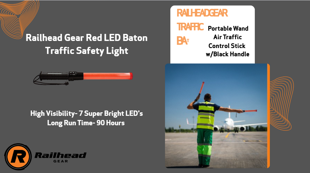 Amazon.com: Railhead Gear Red LED Baton Traffic Safety Light, High